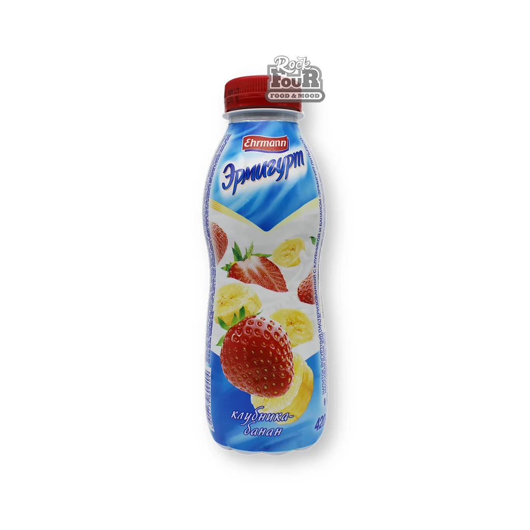Yogurt drink "Ermigurt" strawberry and banana 1.2% 420g